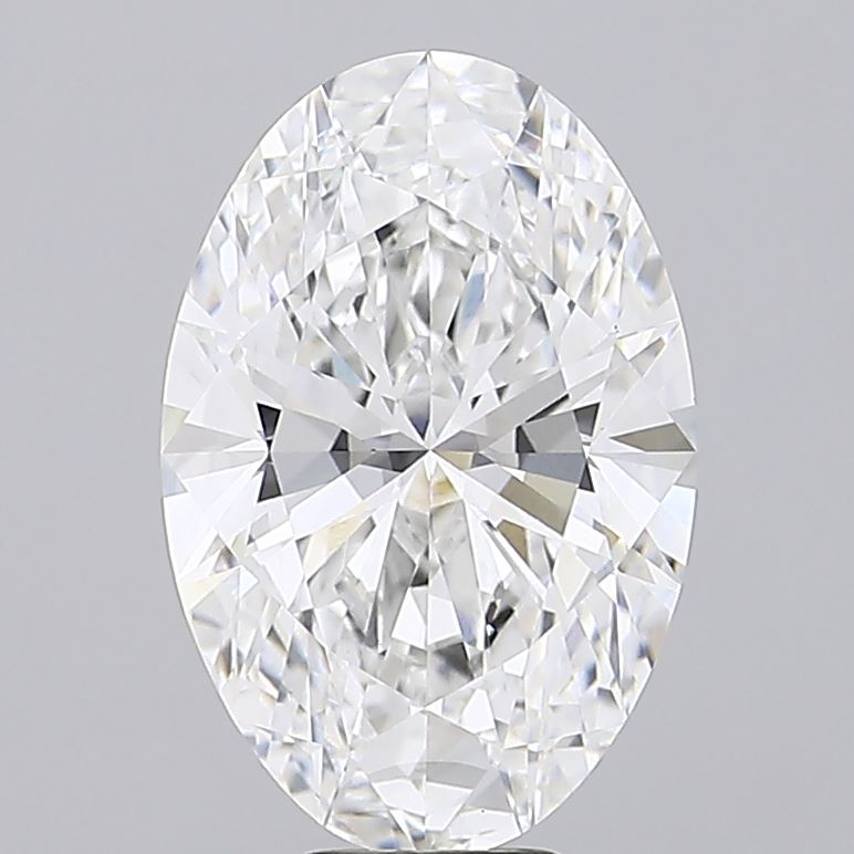 9.53 Carat Oval Lab Diamond with  Cut Diamond in 14KT  view 1
