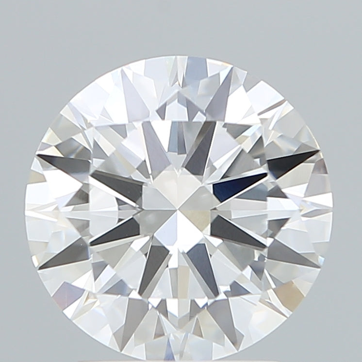 2.55 Carat Round Lab Diamond with  Cut Diamond in 14KT  view 1
