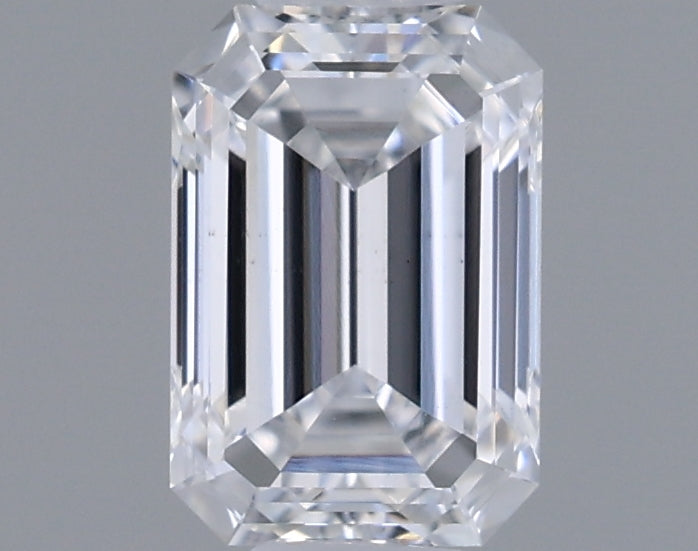 0.51 Carat Emerald Lab Diamond with  Cut Diamond in 14KT  view 1
