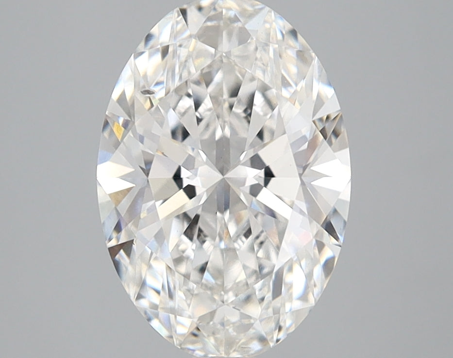 2.15 Carat Oval Lab Diamond with  Cut Diamond in 14KT  view 1
