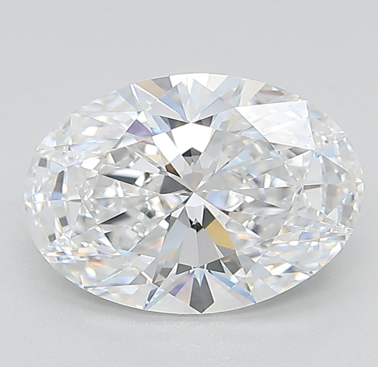 2.11 Carat Oval Lab Diamond with  Cut Diamond in 14KT  view 1
