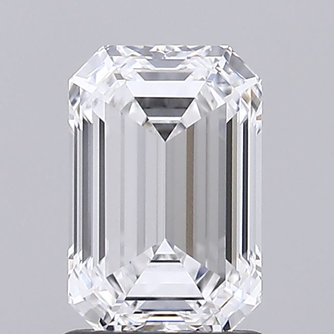 4.38 Carat Emerald Lab Diamond with  Cut Diamond in 14KT  view 1
