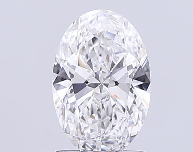 1.51 Carat Oval Lab Diamond with  Cut Diamond in 14KT  view 1
