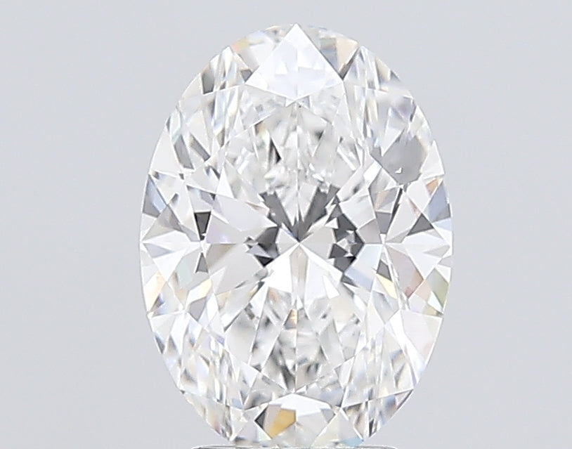 4.05 Carat Oval Lab Diamond with  Cut Diamond in 14KT  view 1
