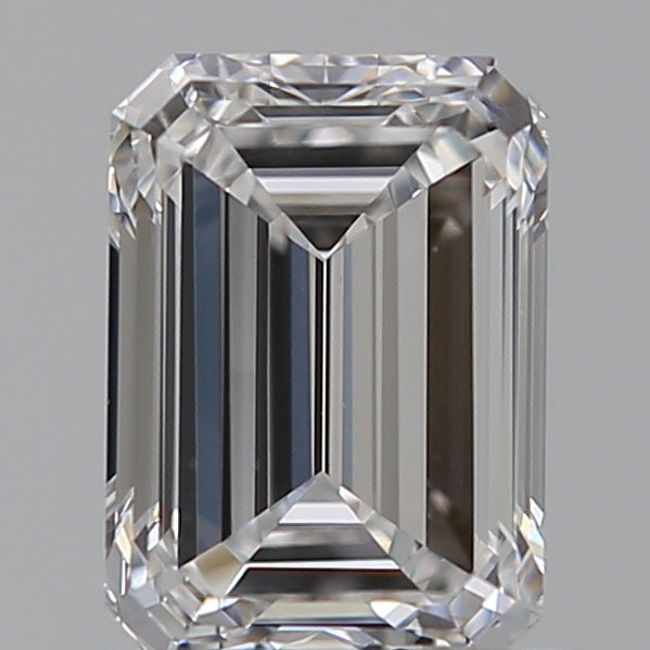 1.0 Carat Emerald Lab Diamond with  Cut Diamond in 14KT  view 1
