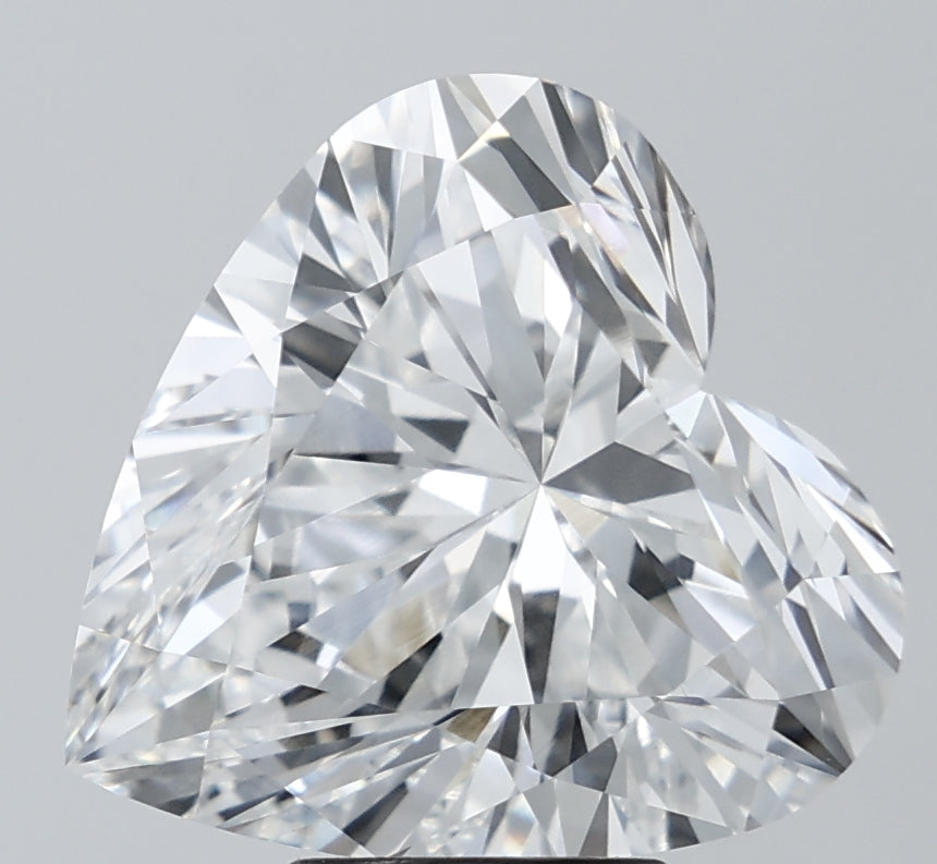 7.04 Carat Heart Lab Diamond with  Cut Diamond in 14KT  view 1
