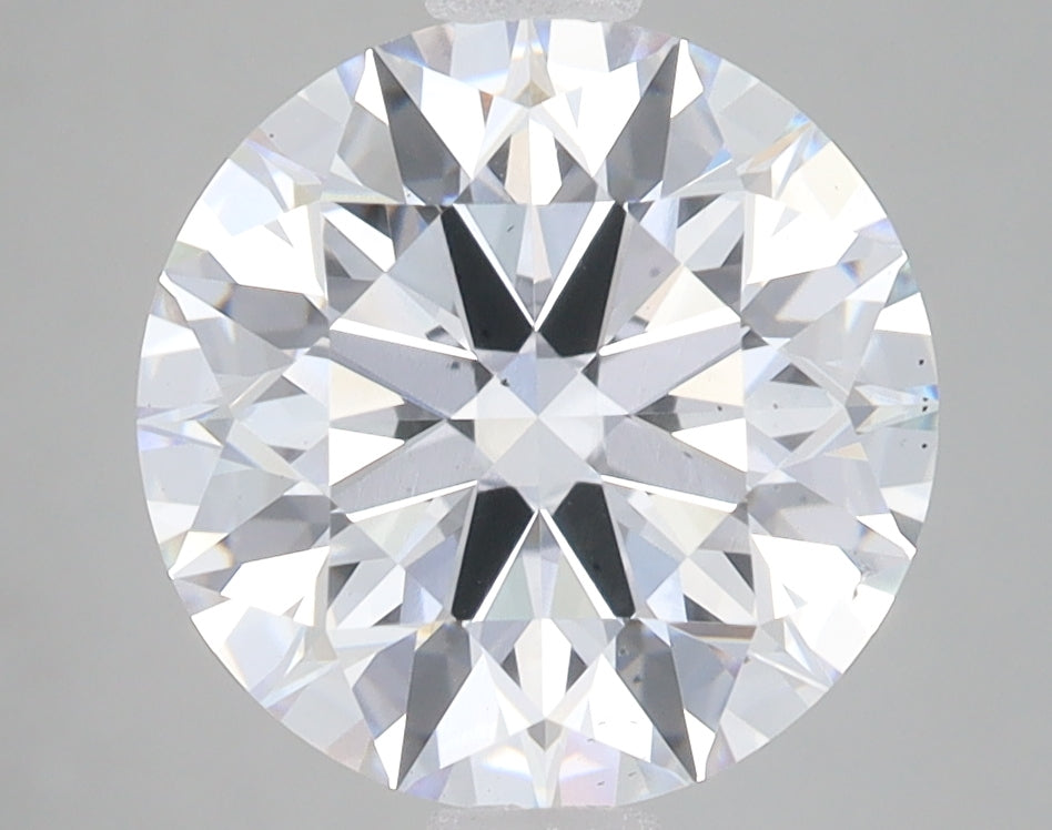 3.75 Carat Round Lab Diamond with  Cut Diamond in 14KT  view 1
