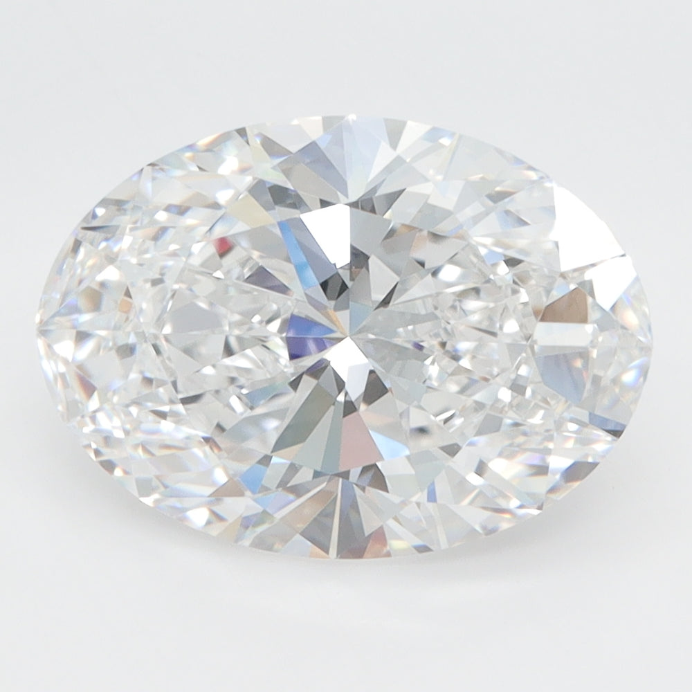 4.0 Carat Oval Lab Diamond with  Cut Diamond in 14KT  view 1
