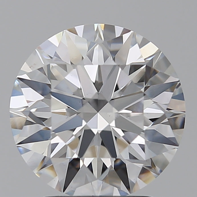 2.52 Carat Round Lab Diamond with  Cut Diamond in 14KT  view 1

