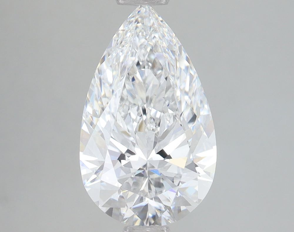 2.52 Carat Pear Lab Diamond with  Cut Diamond in 14KT  view 1
