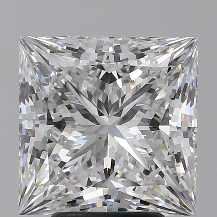 4.58 Carat Princess Lab Diamond with  Cut Diamond in 14KT  view 1
