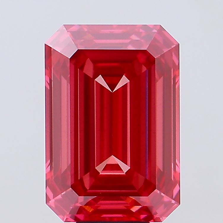 11.1 Carat Emerald Lab Diamond with  Cut Diamond in 14KT  view 1
