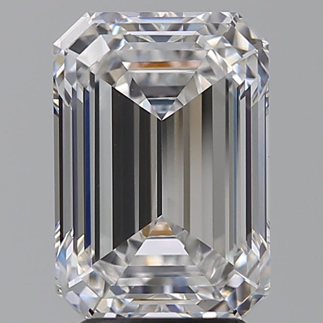 4.1 Carat Emerald Lab Diamond with  Cut Diamond in 14KT  view 1
