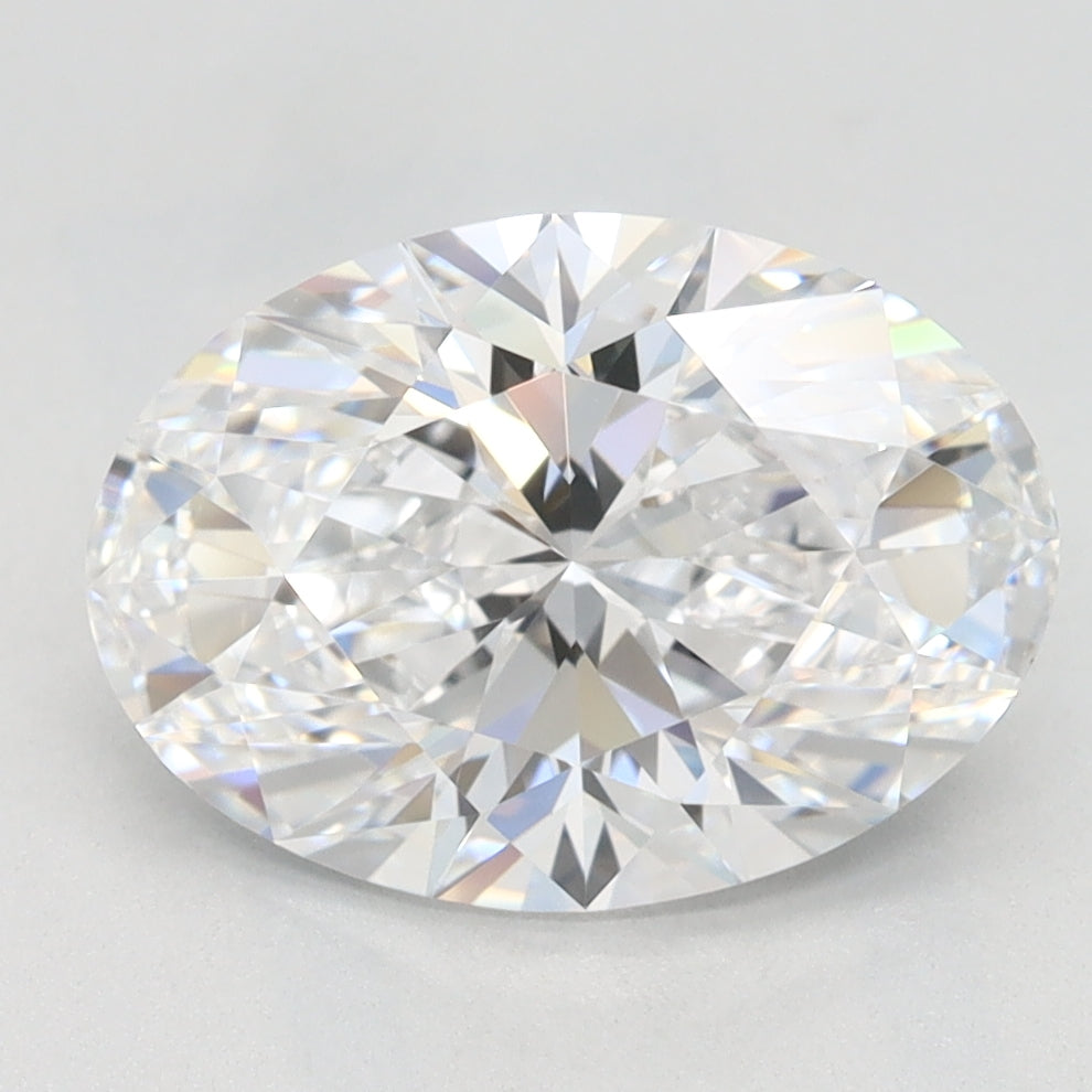 2.37 Carat Oval Lab Diamond with  Cut Diamond in 14KT  view 1
