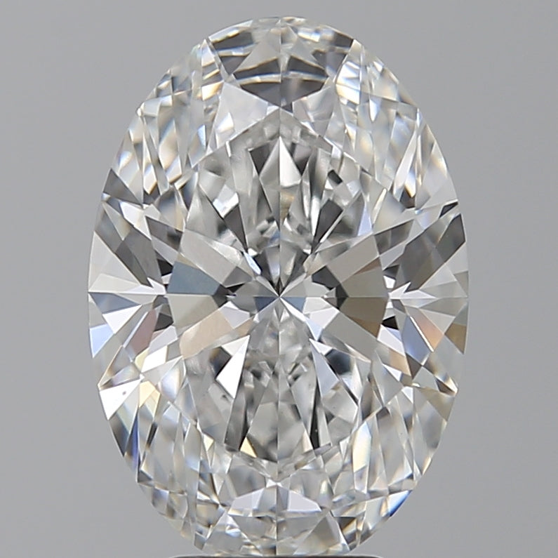 5.07 Carat Oval Lab Diamond with  Cut Diamond in 14KT  view 1
