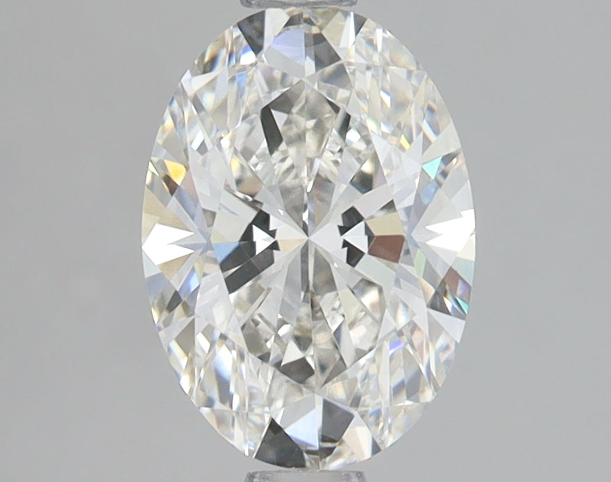 1.6 Carat Oval Lab Diamond with  Cut Diamond in 14KT  view 1
