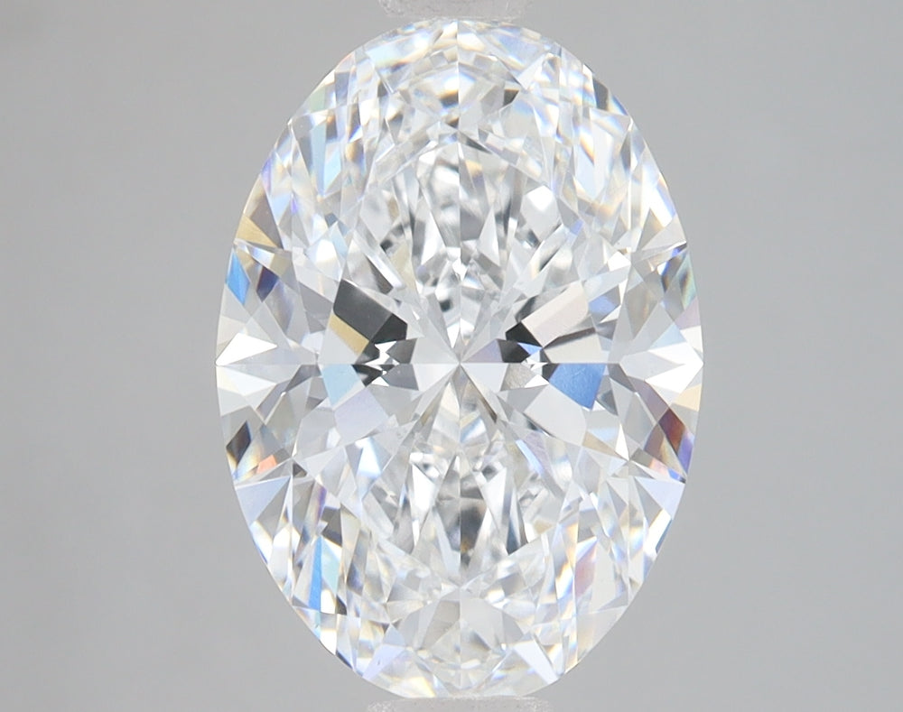 3.68 Carat Oval Lab Diamond with  Cut Diamond in 14KT  view 1
