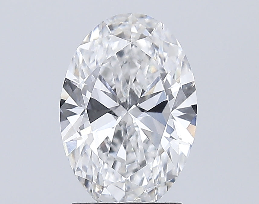 2.01 Carat Oval Lab Diamond with  Cut Diamond in 14KT  view 1
