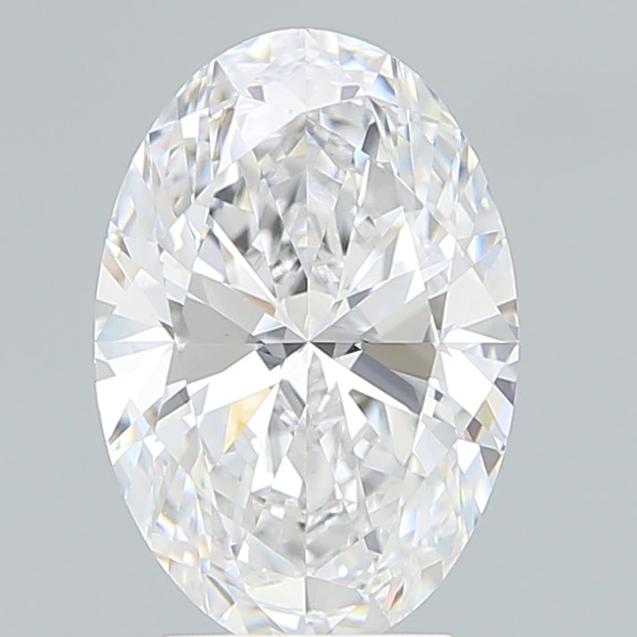 3.53 Carat Oval Lab Diamond with  Cut Diamond in 14KT  view 1
