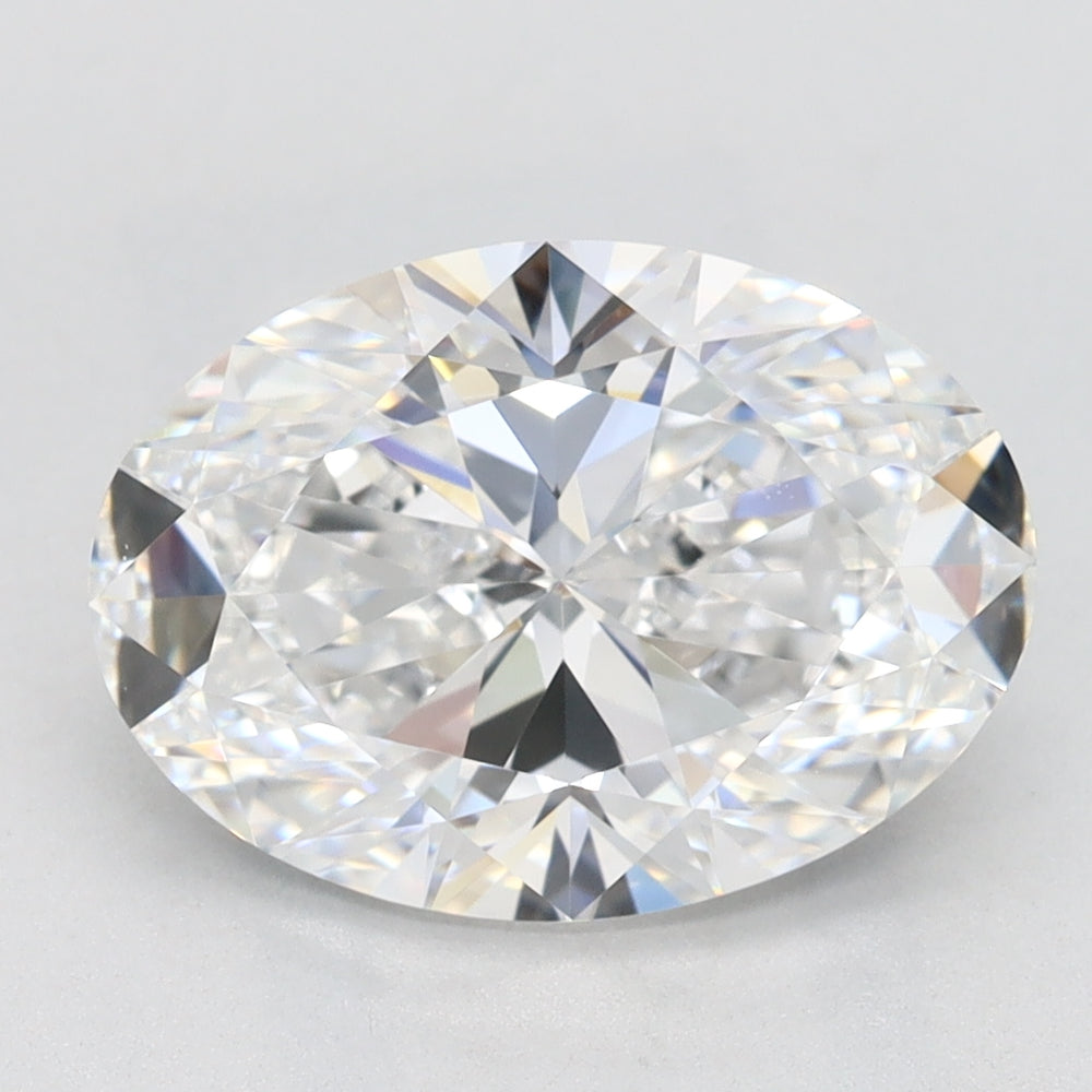 2.76 Carat Oval Lab Diamond with  Cut Diamond in 14KT  view 1
