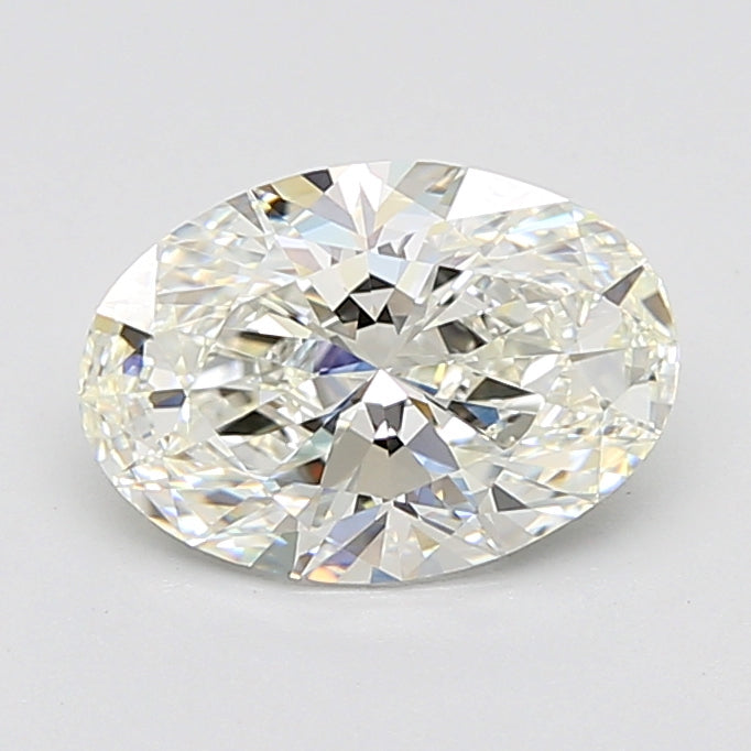 3.09 Carat Oval Lab Diamond with  Cut Diamond in 14KT  view 1
