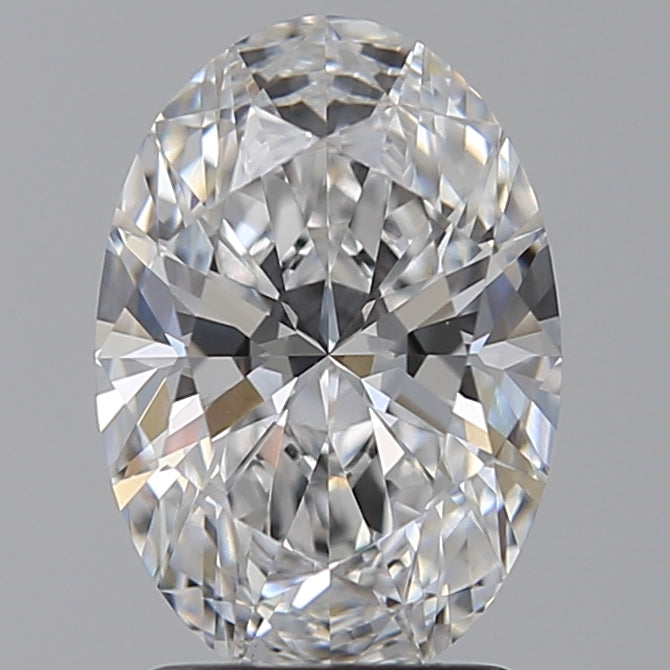 2.09 Carat Oval Lab Diamond with  Cut Diamond in 14KT  view 1
