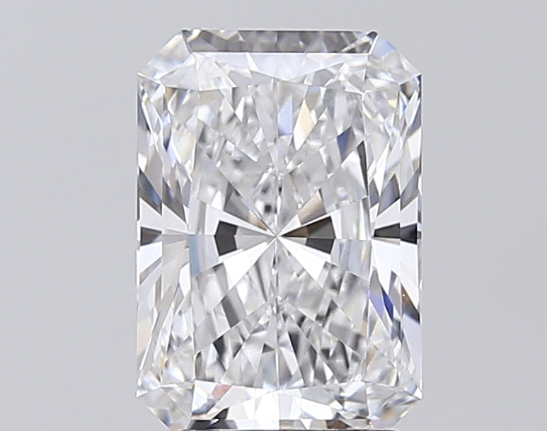 3.21 Carat Radiant Lab Diamond with  Cut Diamond in 14KT  view 1
