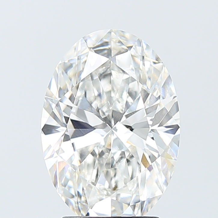 3.07 Carat Oval Lab Diamond with  Cut Diamond in 14KT  view 1
