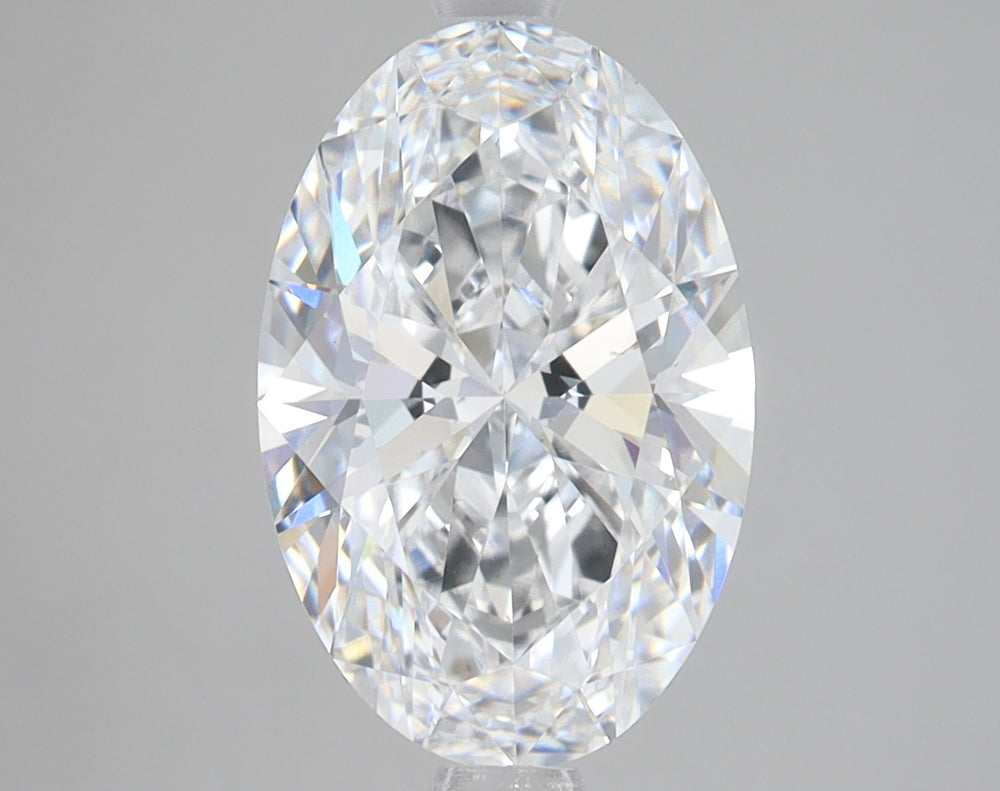 2.73 Carat Oval Lab Diamond with  Cut Diamond in 14KT  view 1
