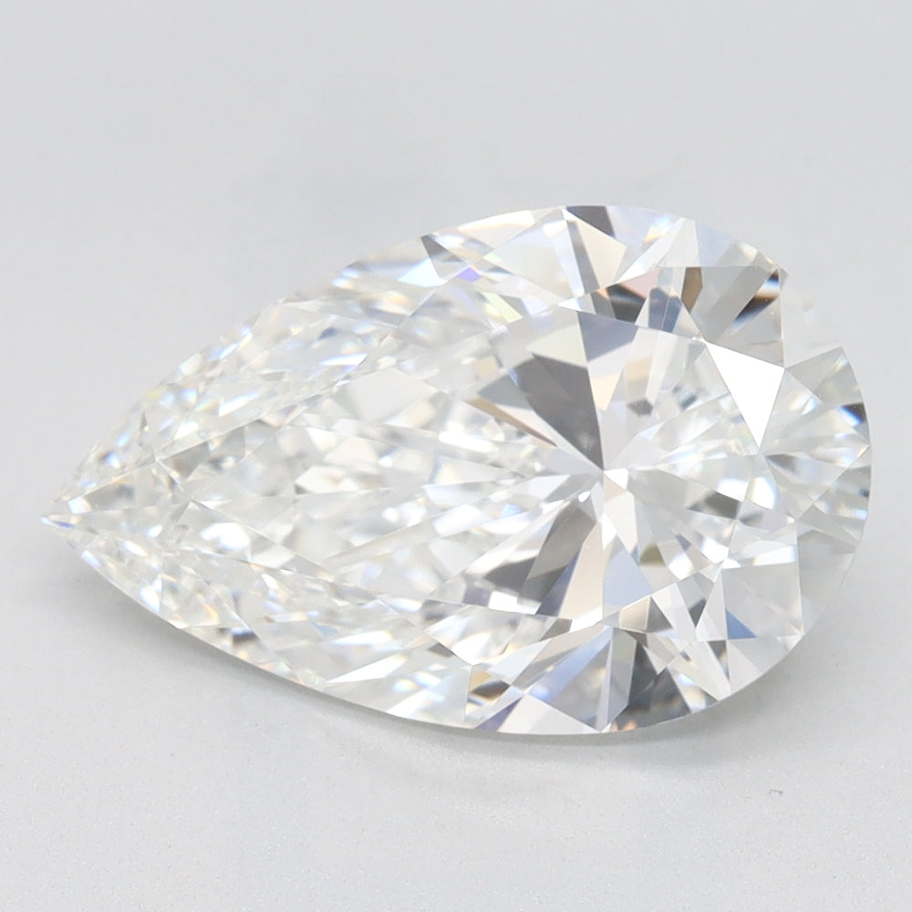 3.04 Carat Pear Lab Diamond with  Cut Diamond in 14KT  view 1
