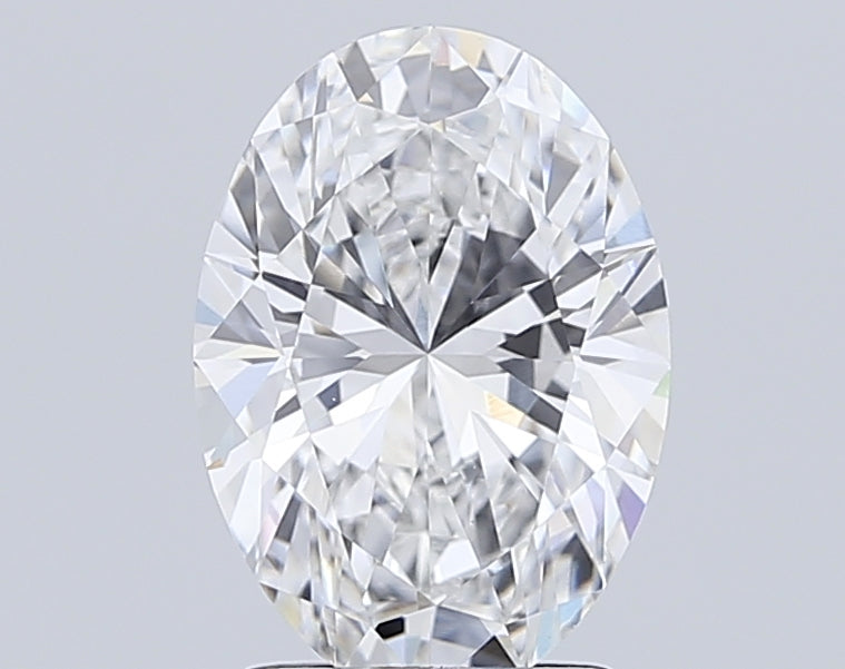 3.03 Carat Oval Lab Diamond with  Cut Diamond in 14KT  view 1
