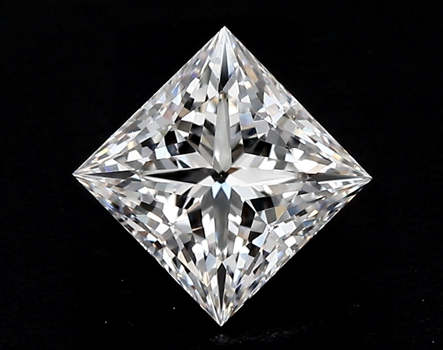 1.0 Carat Princess Lab Diamond with  Cut Diamond in 14KT  view 1
