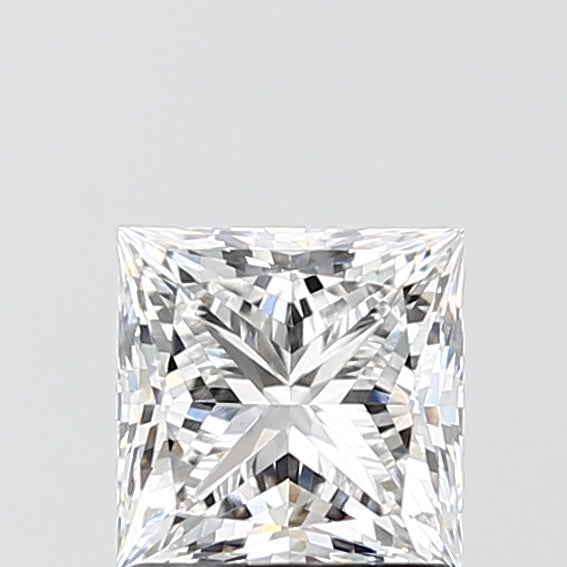 1.5 Carat Princess Lab Diamond with  Cut Diamond in 14KT  view 1
