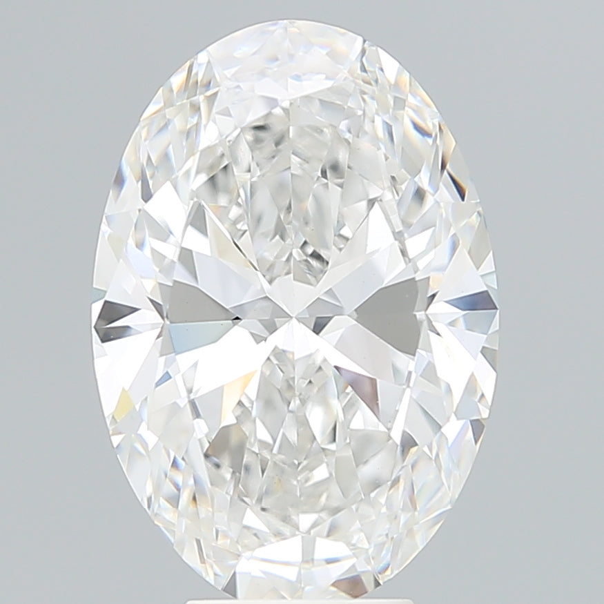 6.45 Carat Oval Lab Diamond with  Cut Diamond in 14KT  view 1
