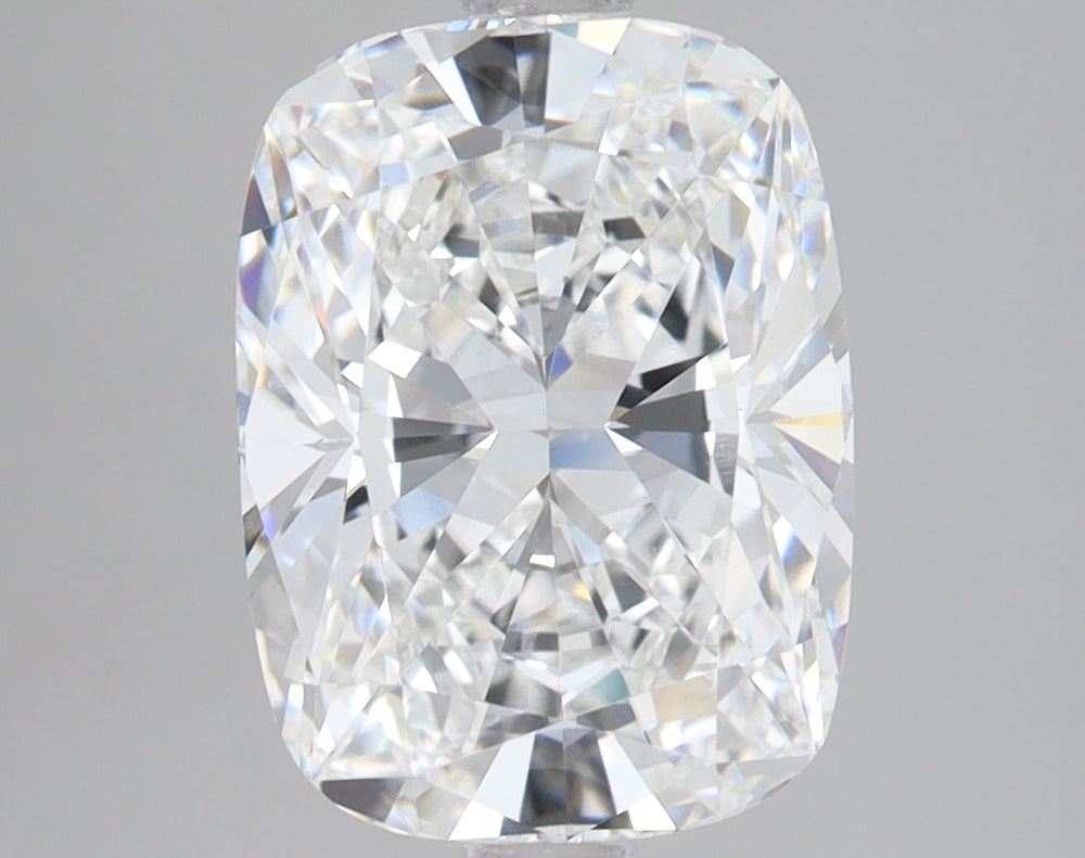 4.01 Carat Cushion Lab Diamond with  Cut Diamond in 14KT  view 1
