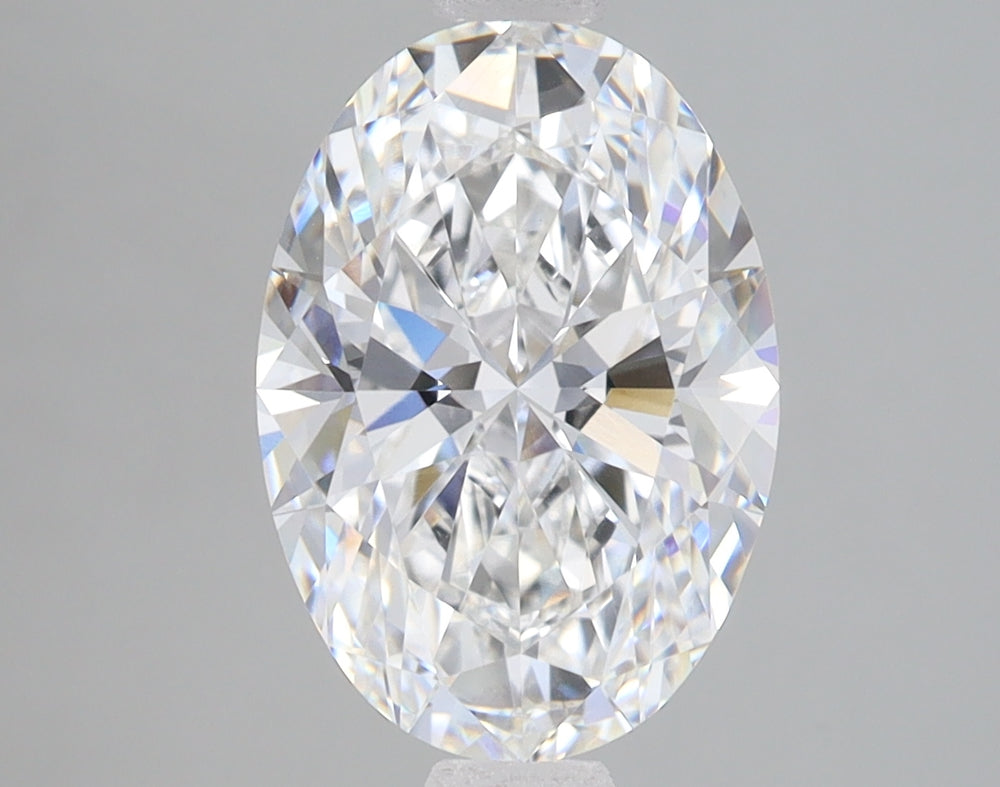 2.56 Carat Oval Lab Diamond with  Cut Diamond in 14KT  view 1

