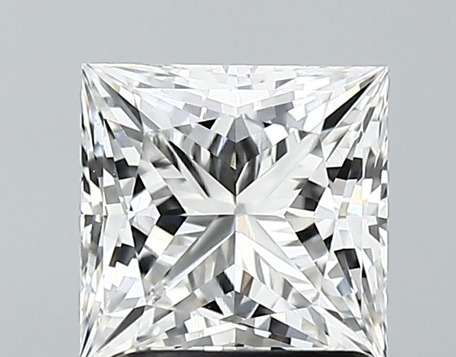 1.79 Carat Princess Lab Diamond with  Cut Diamond in 14KT  view 1
