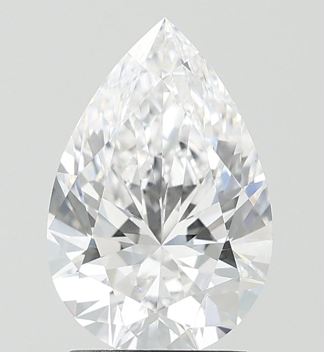 2.04 Carat Pear Lab Diamond with  Cut Diamond in 14KT  view 1

