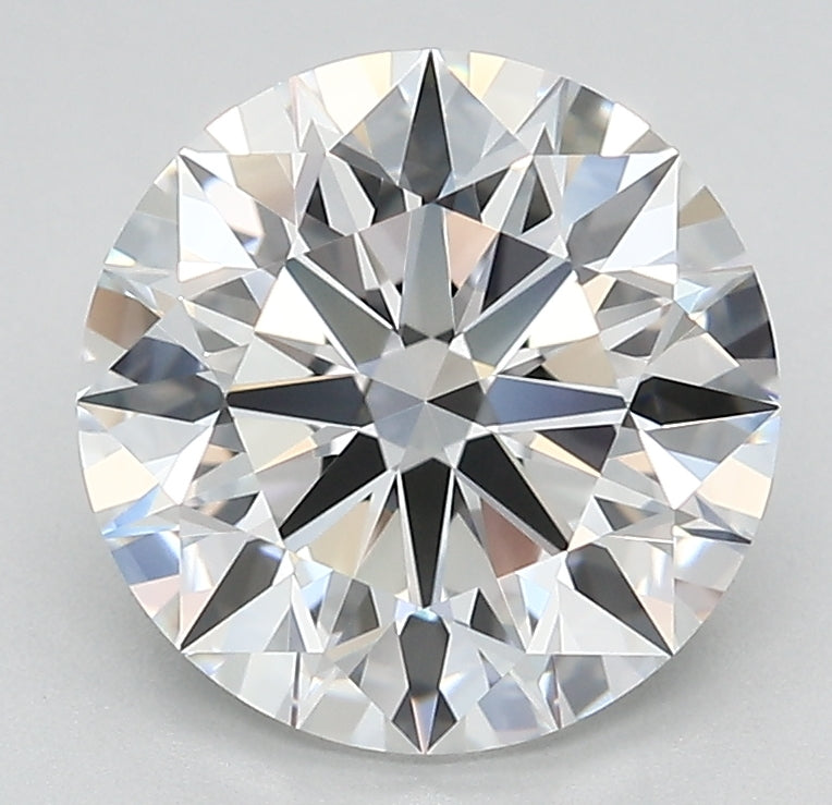 3.38 Carat Round Lab Diamond with  Cut Diamond in 14KT  view 1
