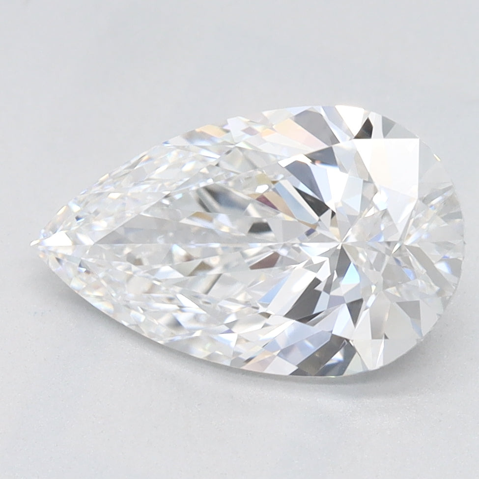 1.71 Carat Pear Lab Diamond with  Cut Diamond in 14KT  view 1
