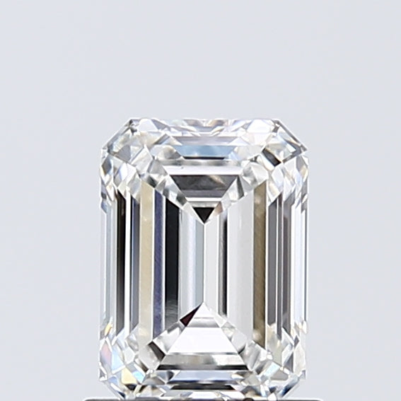 1.16 Carat Emerald Lab Diamond with  Cut Diamond in 14KT  view 1
