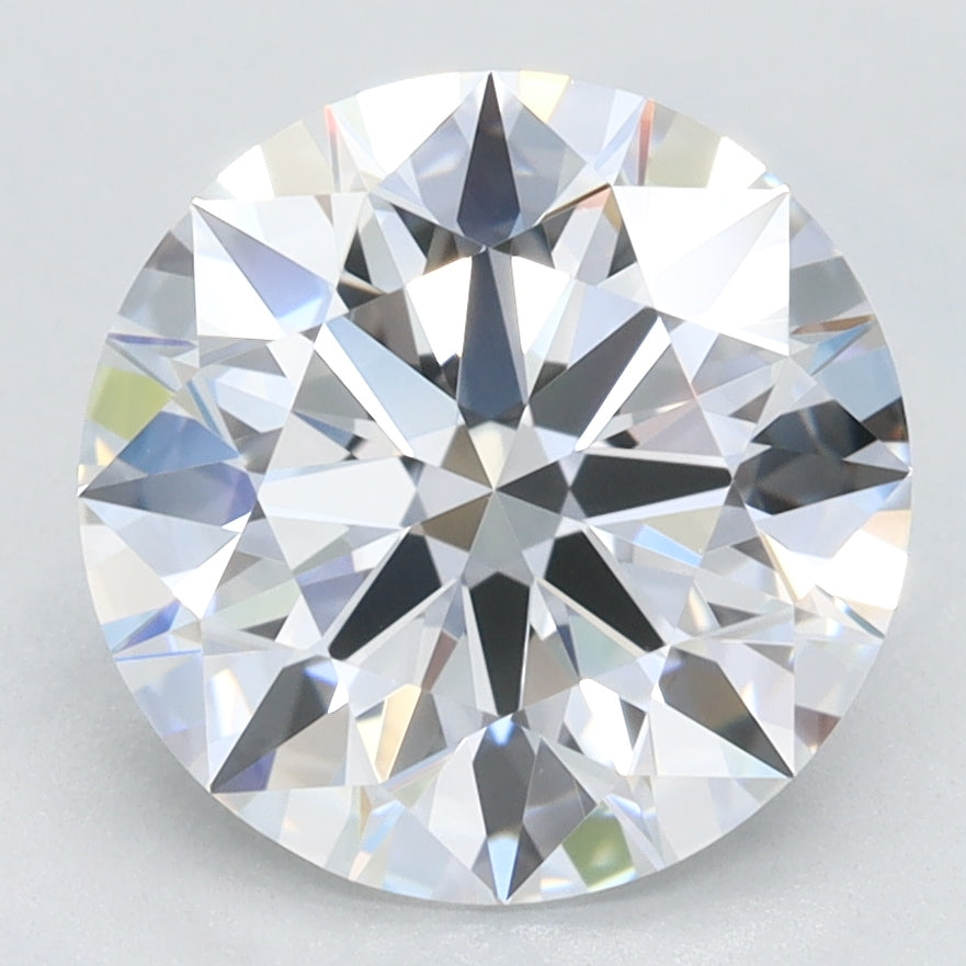 2.76 Carat Round Lab Diamond with  Cut Diamond in 14KT  view 1
