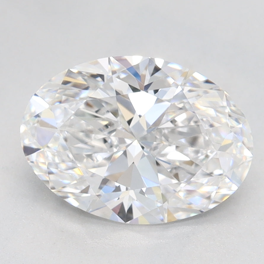 1.67 Carat Oval Lab Diamond with  Cut Diamond in 14KT  view 1

