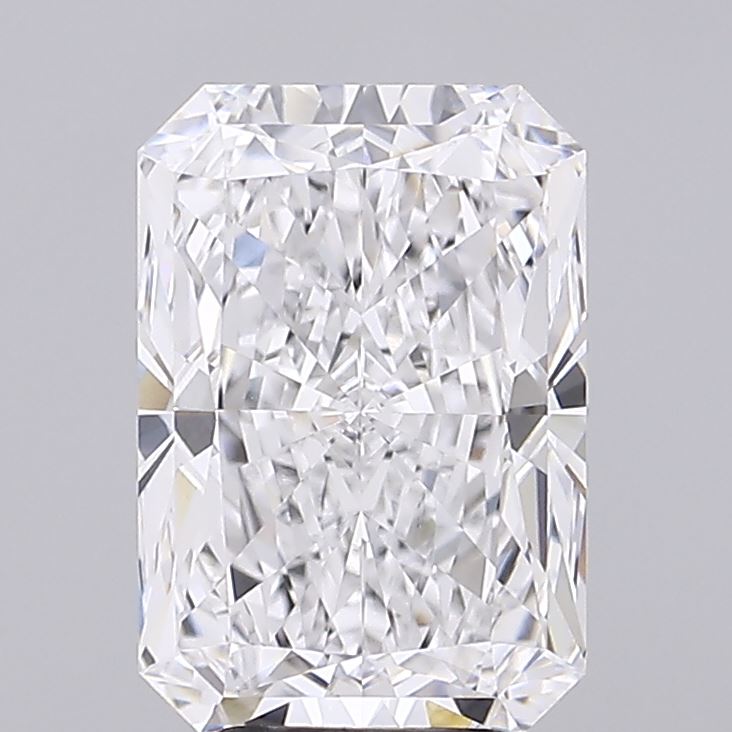 4.99 Carat Radiant Lab Diamond with  Cut Diamond in 14KT  view 1
