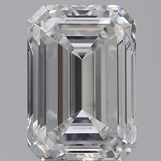 3.03 Carat Emerald Lab Diamond with  Cut Diamond in 14KT  view 1
