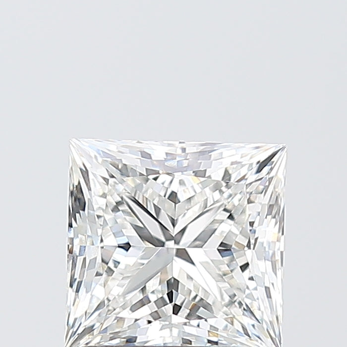 1.87 Carat Princess Lab Diamond with  Cut Diamond in 14KT  view 1
