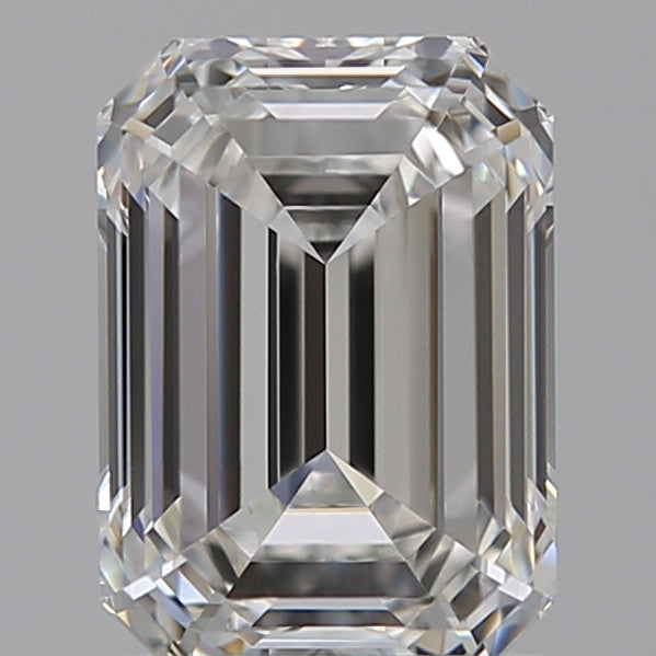 1.5 Carat Emerald Lab Diamond with  Cut Diamond in 14KT  view 1

