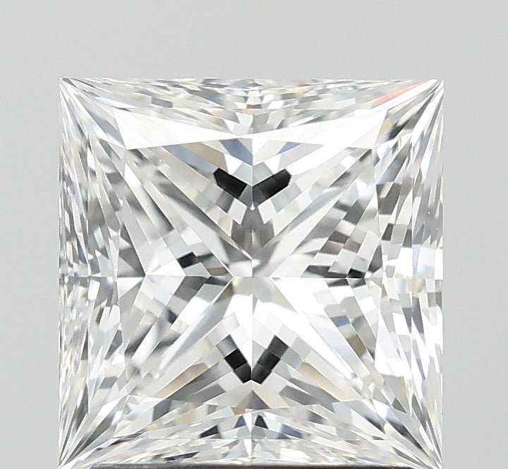 2.01 Carat Princess Lab Diamond with  Cut Diamond in 14KT  view 1
