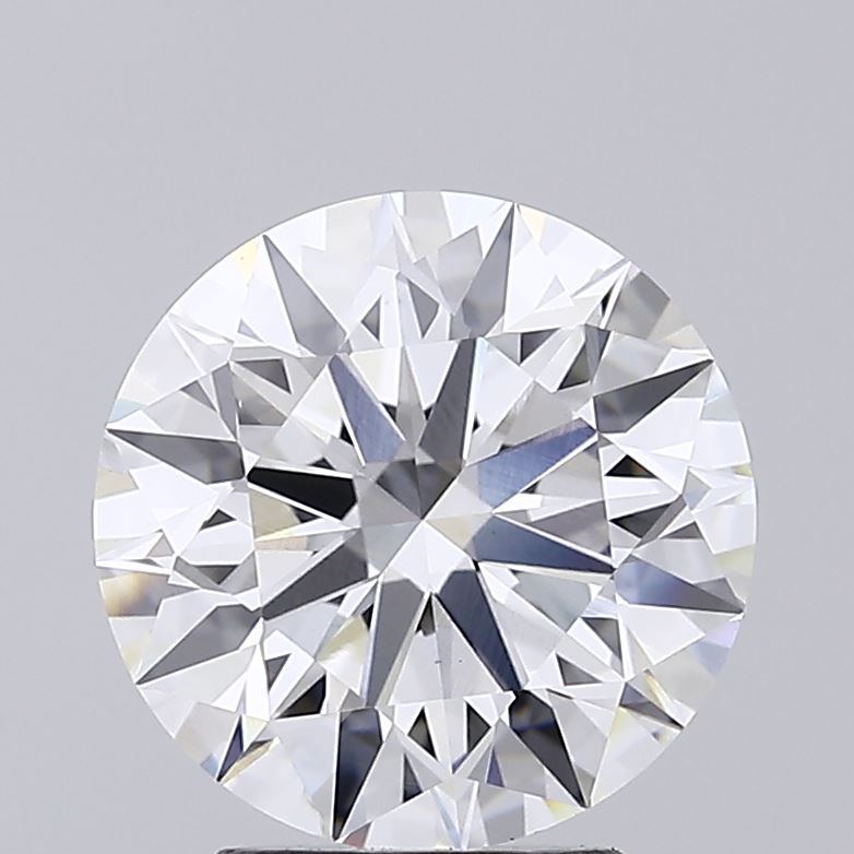 3.23 Carat Round Lab Diamond with  Cut Diamond in 14KT  view 1
