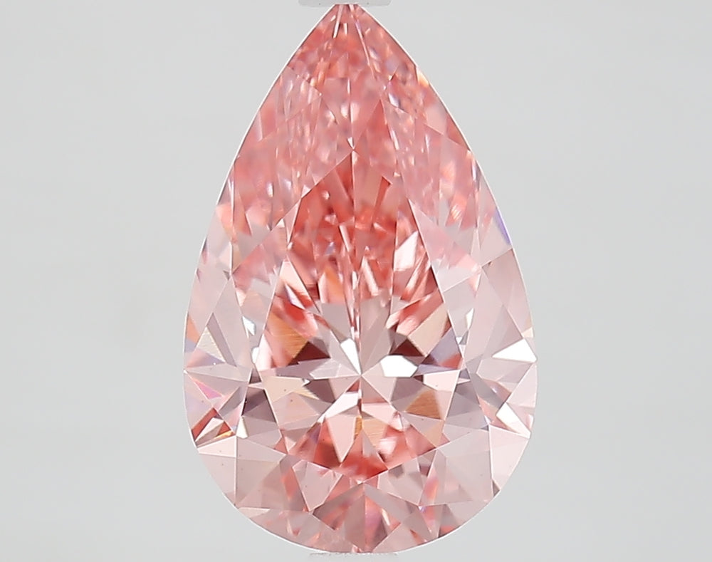 3.2 Carat Pear Lab Diamond with  Cut Diamond in 14KT  view 1

